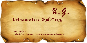 Urbanovics György névjegykártya